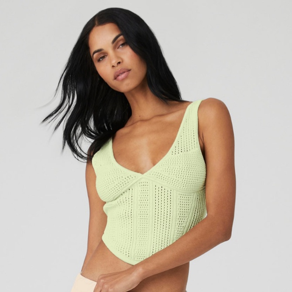 Alo Open Knit Corset Tank
